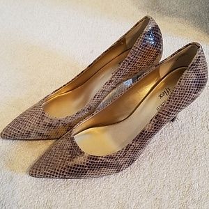 Brown Snakeskin Heels